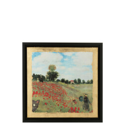 J-Line les chartistes afdruk geïnspireerd door klaprozen 34x4x34cm