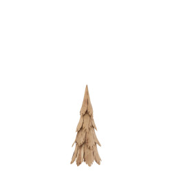 J-Line kerstboom stukken hout small 23x23x58cm