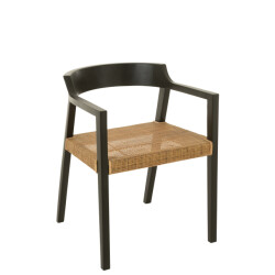 J-Line stoel emma teakhout /bruin 55x55x71cm