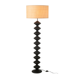 J-Line vloerlamp rups populierenhout /naturel 48x48x156cm
