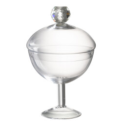 J-Line voorraadpot diamant kristal glas large 14x14x25cm