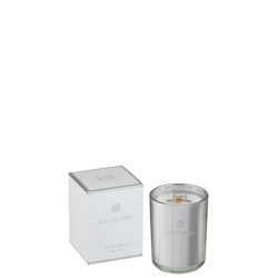 J-Line geurkaars excellent cotton candy zilver small-50uur 9x9x12cm