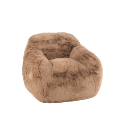 J-Line fauteuil cutie polyester taupe small 99x98x75cm