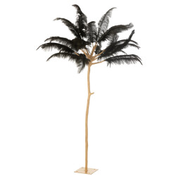 J-Line boom pluimen metaal goud/ large 140x140x190cm
