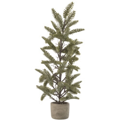 J-Line dennentak in pot glitter plastiek small large 30x17x73cm