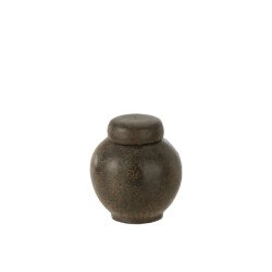 J-Line pot met deksel terracotta small 20x20x20cm