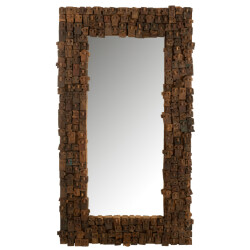 J-Line spiegel syma gerecycleerd hout/spiegel large 100x8x180cm