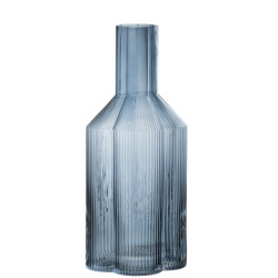 J-Line karaf fiore glas donker 11x11x27cm