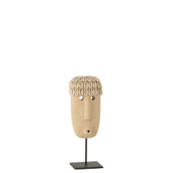 J-Line standbeeld julien steen/schelp natuur large 10x8x23cm