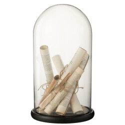 J-Line stolp papier perkament glas large 26x26x44cm