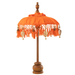 J-Line parasol dayu katoen/hout small 14x14x85cm