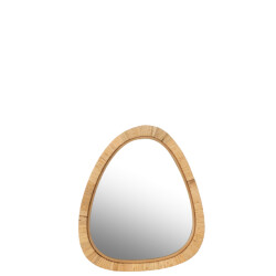 J-Line spiegel paille rotan/glas natuur small 54x2.5x46.5cm