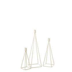 J-Line set van 3 kaarshouder metaal 12x12x38.5cm