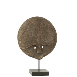 J-Line masker op voet julien albasiahout bruin 45x15x65cm
