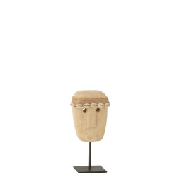 J-Line standbeeld julien steen/schelp natuur small 9x7x19cm