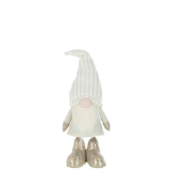 J-Line kabouter veren textiel beige large 19x16x58cm