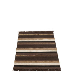 J-Line plaid etnic katoen /zwart/beige 90x150x1cm