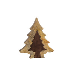 J-Line boom puzzel hout /naturel large 30x26x3.5cm