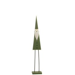 J-Line kerstman op voet hout medium 20x10x121cm