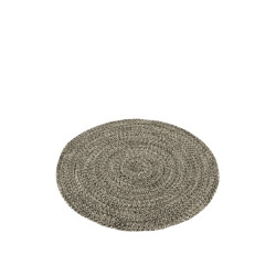 J-Line tapijt miami outdoor polyester /wit small 120x120x1cm