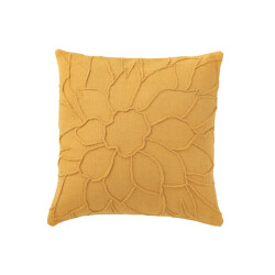 J-Line kussen bloem textiel 43x43x10cm
