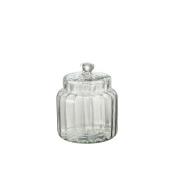 J-Line voorraadpot elia glas small 17.8x17.8x23cm