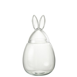 J-Line pot konijn glas large 22.5x22.5x39cm
