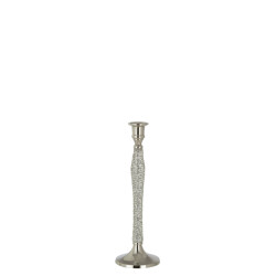 J-Line kandelaar diamant aluminium zilver large 10x10x31.5cm