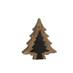 J-Line boom puzzel hout /naturel small 30x26x3.5cm