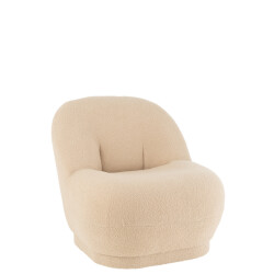 J-Line zetel teddy bouclé warm 78x88x72cm