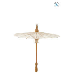 J-Line parasol motiefs kant/hout 44x44x54cm