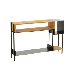 J-Line console tina hout/ijzer /naturel 120x30x80cm