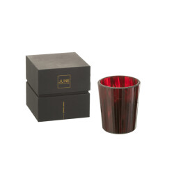 J-Line geurkaars noa ruby red medium-55h 12.5x12.5x15.5cm