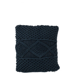 J-Line kussen macrame vierkant katoen 45x45x4cm