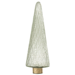 J-Line kerstboom goud voet glas large 14x14x39cm