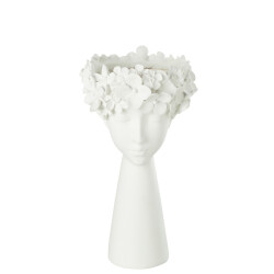 J-Line bloempot kop resine large 23x23x40cm