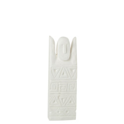 J-Line afrikaans gerkefd figuur happy hout 16x6.5x46cm