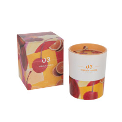 J-Line kaars tequila sunrise large-70h 10x10x12.5cm
