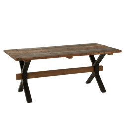 J-Line eettafel verouderd hout 180x89x76cm