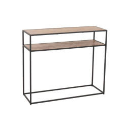 J-Line console zigzag hout/metaal naturel/ 100x35x84cm