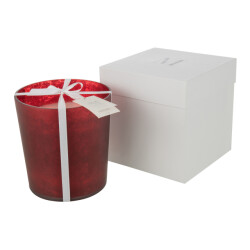 J-Line geurkaars m-chic glas root large 21x21x22cm