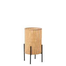 J-Line lantaarn op voet bamboo large 35.5x35.5x63cm