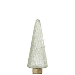 J-Line kerstboom goud voet glas small 12x12x32cm