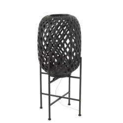 J-Line standing lamp bamboo black 32x32x70cm