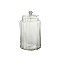 J-Line voorraadpot elia glas large 18x18x32.5cm