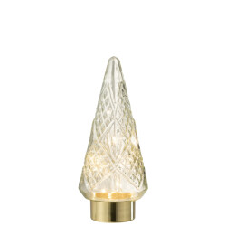 J-Line kerstboom led glas medium 15x15x35.5cm