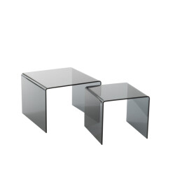 J-Line s/2 bijzettafel glas 65x65x46.5cm