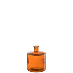 J-Line vaas wijd glas orange small 20.5x20.5x26cm