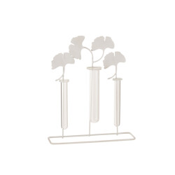 J-Line vaasje 3 houders bloemen metaal 27x8.5x31.5cm