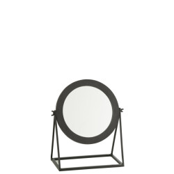 J-Line spiegel rond op voet metaal 35x30x15cm